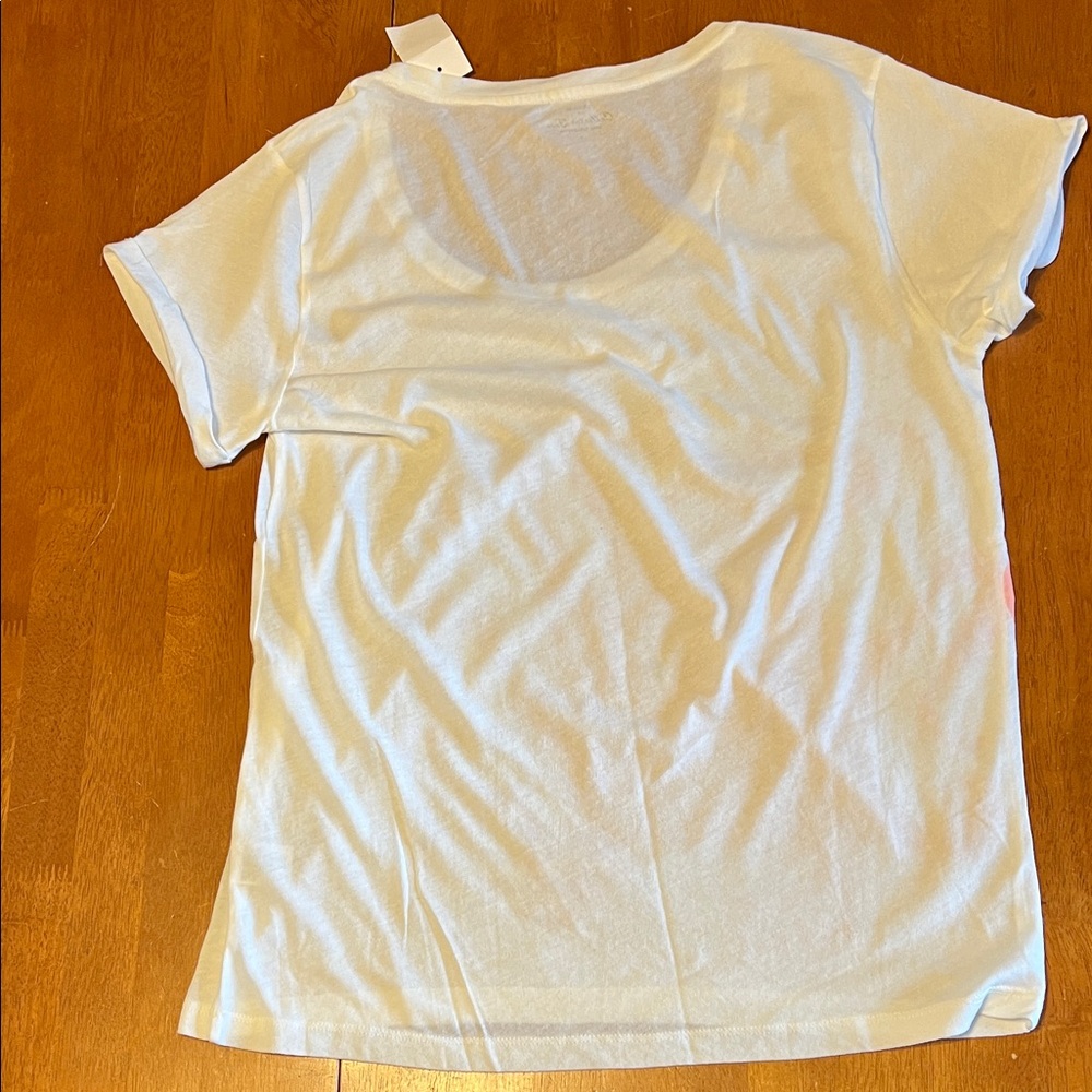 J. Crew White Tee with Pink Octopus Graphic - Picture 2 of 6